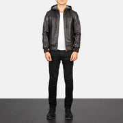 Nintenzo Bomberjacka i Läder för Herr – alternate product view 3