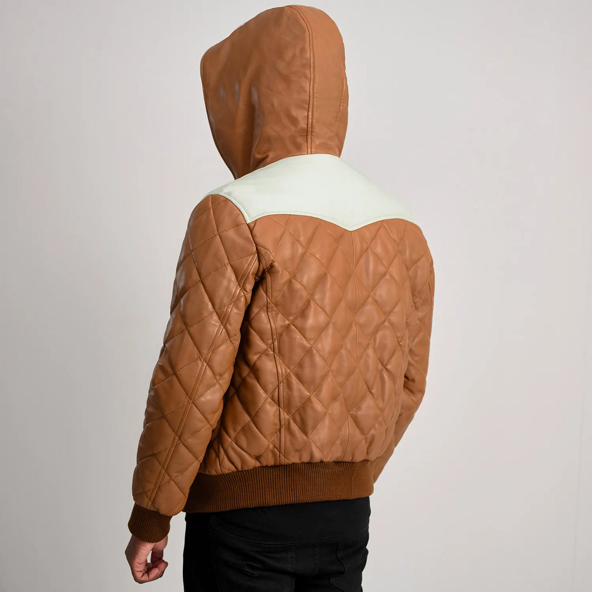 
Norman Läderjacka Ljusbrun Puffer Läderjacka för Herr – alternate product view 5