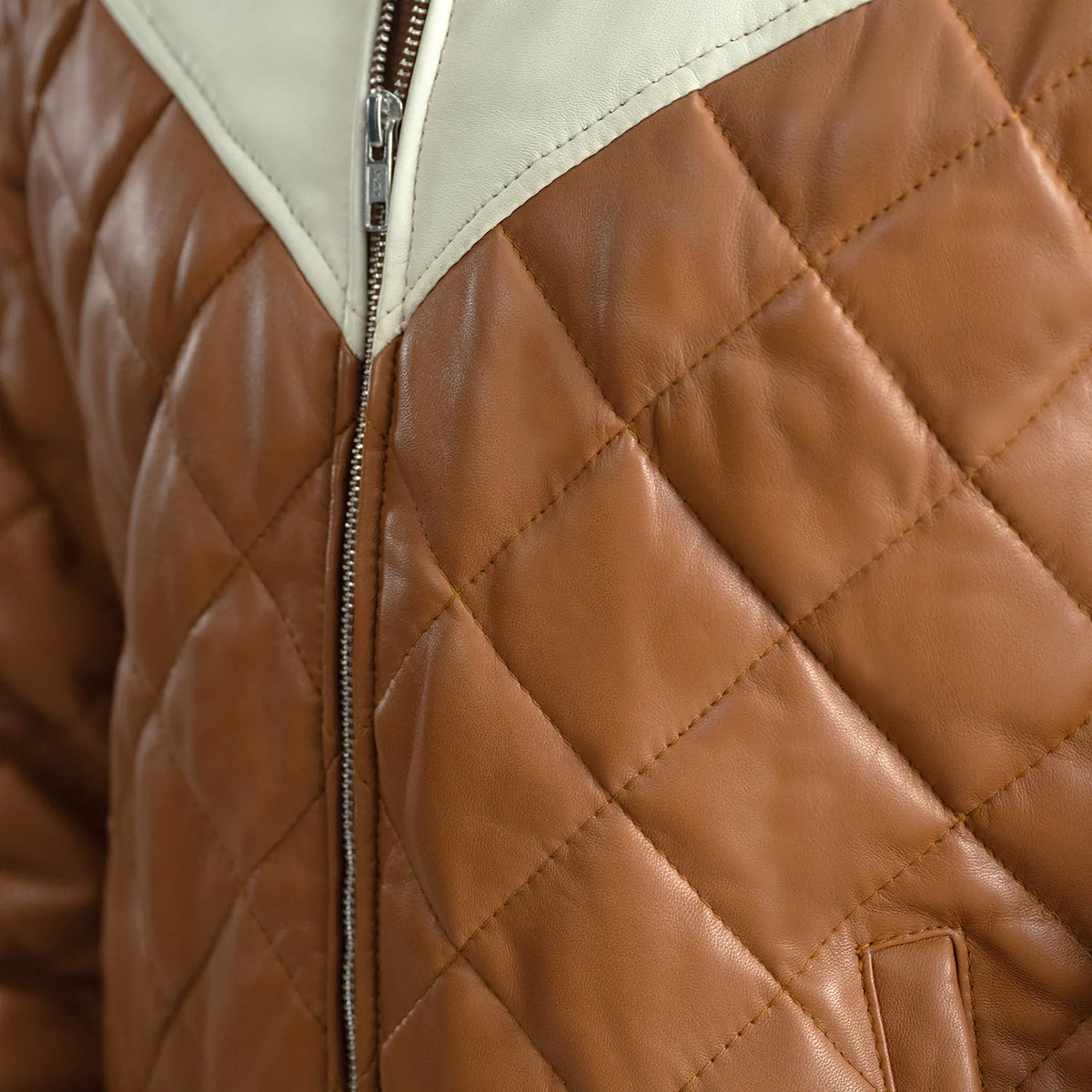 
Norman Läderjacka Ljusbrun Puffer Läderjacka för Herr – alternate product view 6