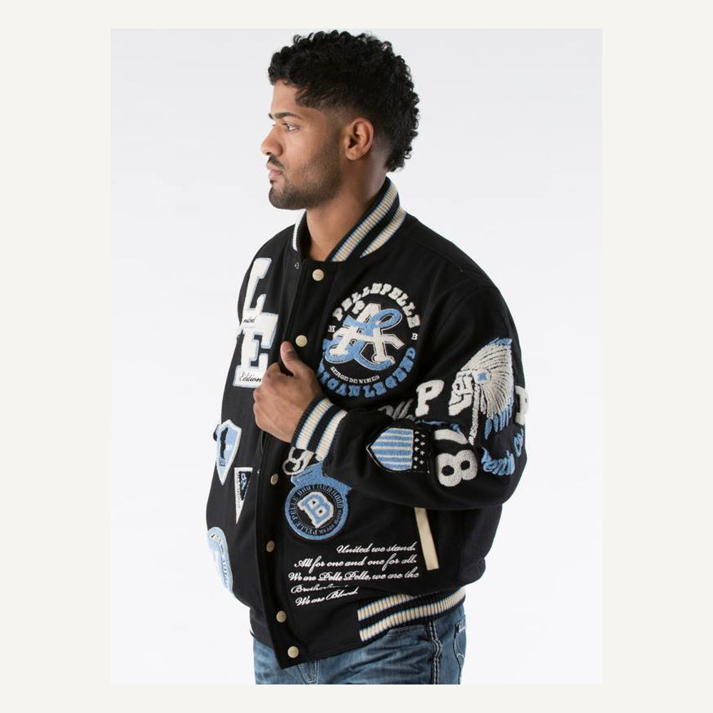 
Premium Embroidered Läderjacka för Dam