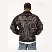 
Encrusted Varsity Läderjacka för Dam