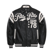 
Encrusted Varsity Läderjacka för Dam