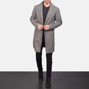 
Petrillo Grey Wool Single Breasted Läderrock för Herr in Grey Synthetic Wool - Framifrån med skräddarsydd silhuett | Handla online