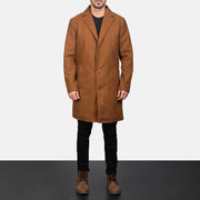 
Petrillo Khaki Wool Single Breasted Läderrock för Herr in Khaki Synthetic Wool - Framifrån med skräddarsydd silhuett | Handla online