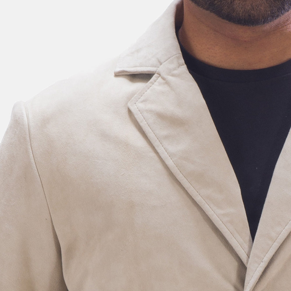 Men's Professor By Day Suede Blazer för Herr - Lateral Side Profile View Showing Sleeve Cut &amp; Athletic Taper Fit