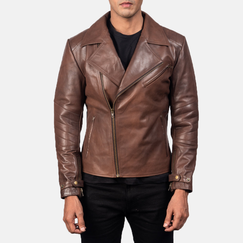 Raiden Bikerjacka i Läder för Herr – alternate product view 3