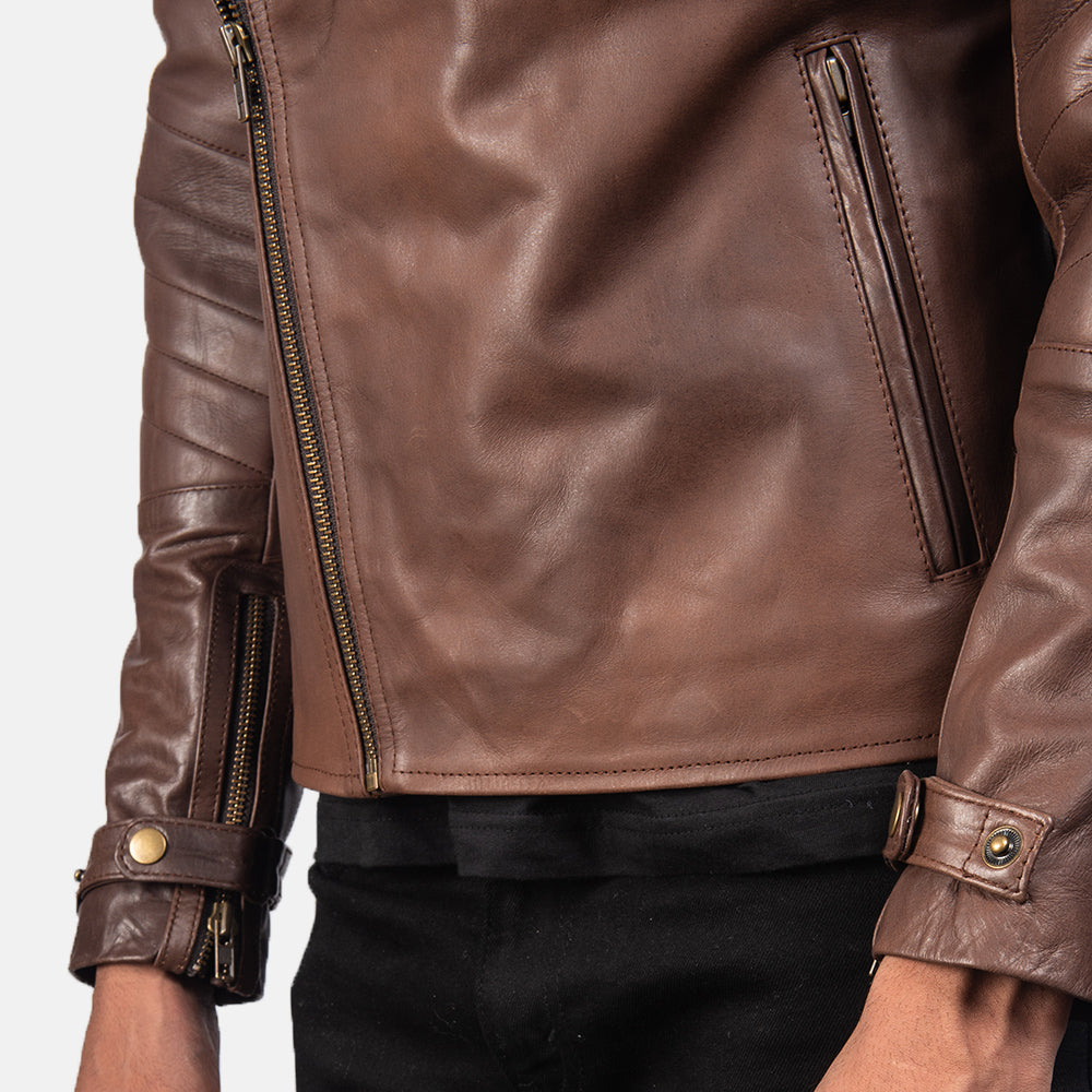 Raiden Bikerjacka i Läder för Herr – alternate product view 6