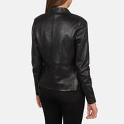 Rave Brun Bikerjacka i Läder för Dam – alternate product view 5