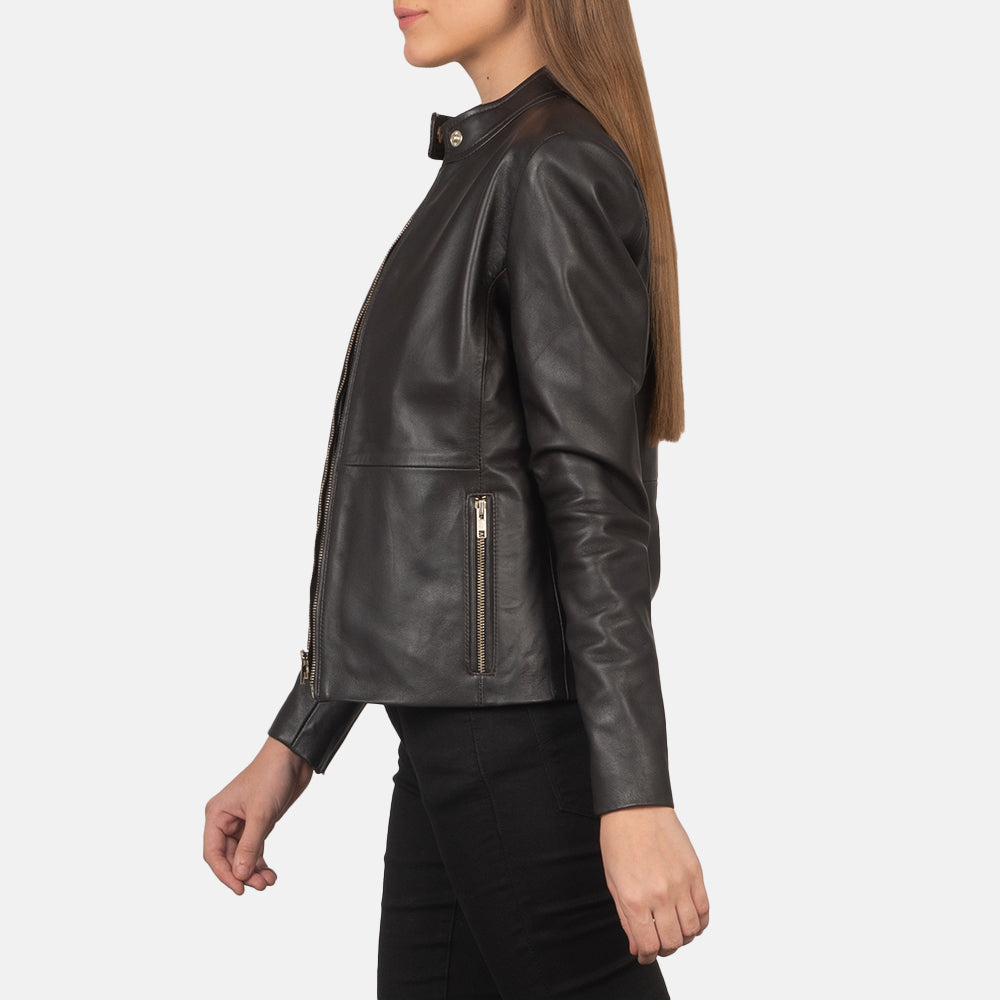Authentic Sheepskin Leather with Semi-aniline Finish Grain Texture &amp; Heavy-Duty Seam Stitching Detail