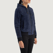 
Rebella Hooded Bomberjacka i Läder för Dam – alternate product view 2
