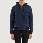 
Rebella Hooded Bomberjacka i Läder för Dam – alternate product view 4