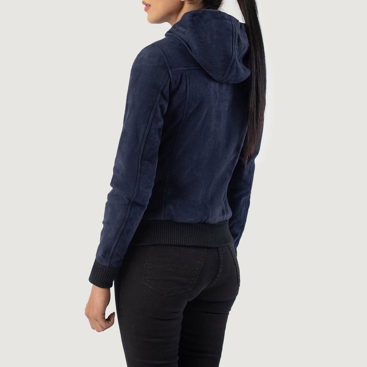 
Rebella Hooded Bomberjacka i Läder för Dam – alternate product view 5