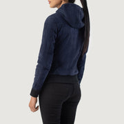 
Rebella Hooded Bomberjacka i Läder för Dam – alternate product view 5