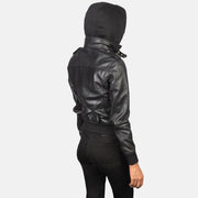 Roslyn Hooded Bomberjacka i Läder för Dam – alternate product view 5