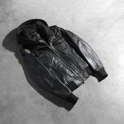Roslyn Hooded Bomberjacka i Läder för Dam – alternate product view 7