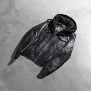 Roslyn Hooded Bomberjacka i Läder för Dam – alternate product view 8