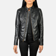 Rumella Bikerjacka i Läder för Dam – alternate product view 1