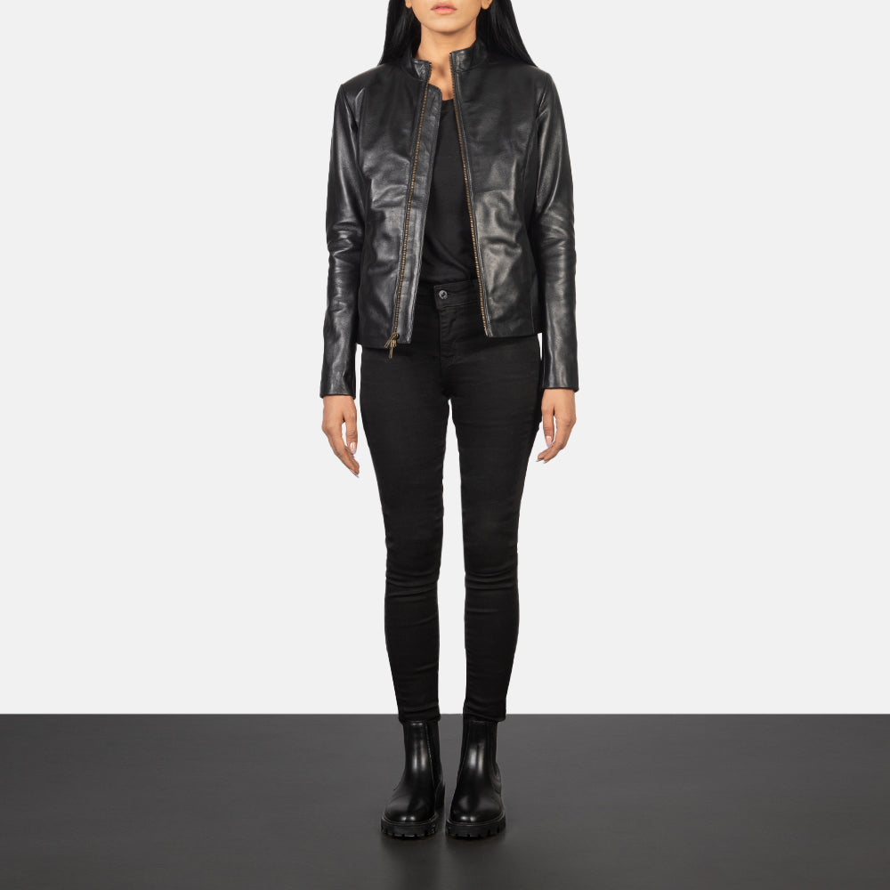 Rumella Bikerjacka i Läder för Dam – alternate product view 3