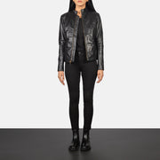 Rumella Bikerjacka i Läder för Dam – alternate product view 3