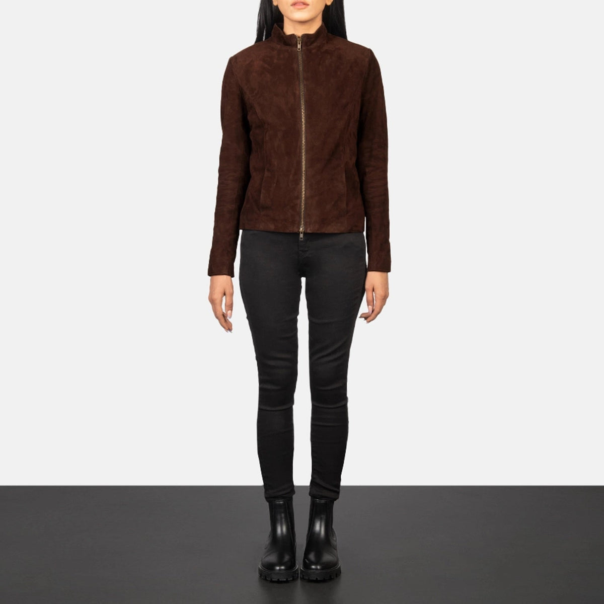 Rumella Bikerjacka i Läder för Dam – alternate product view 3