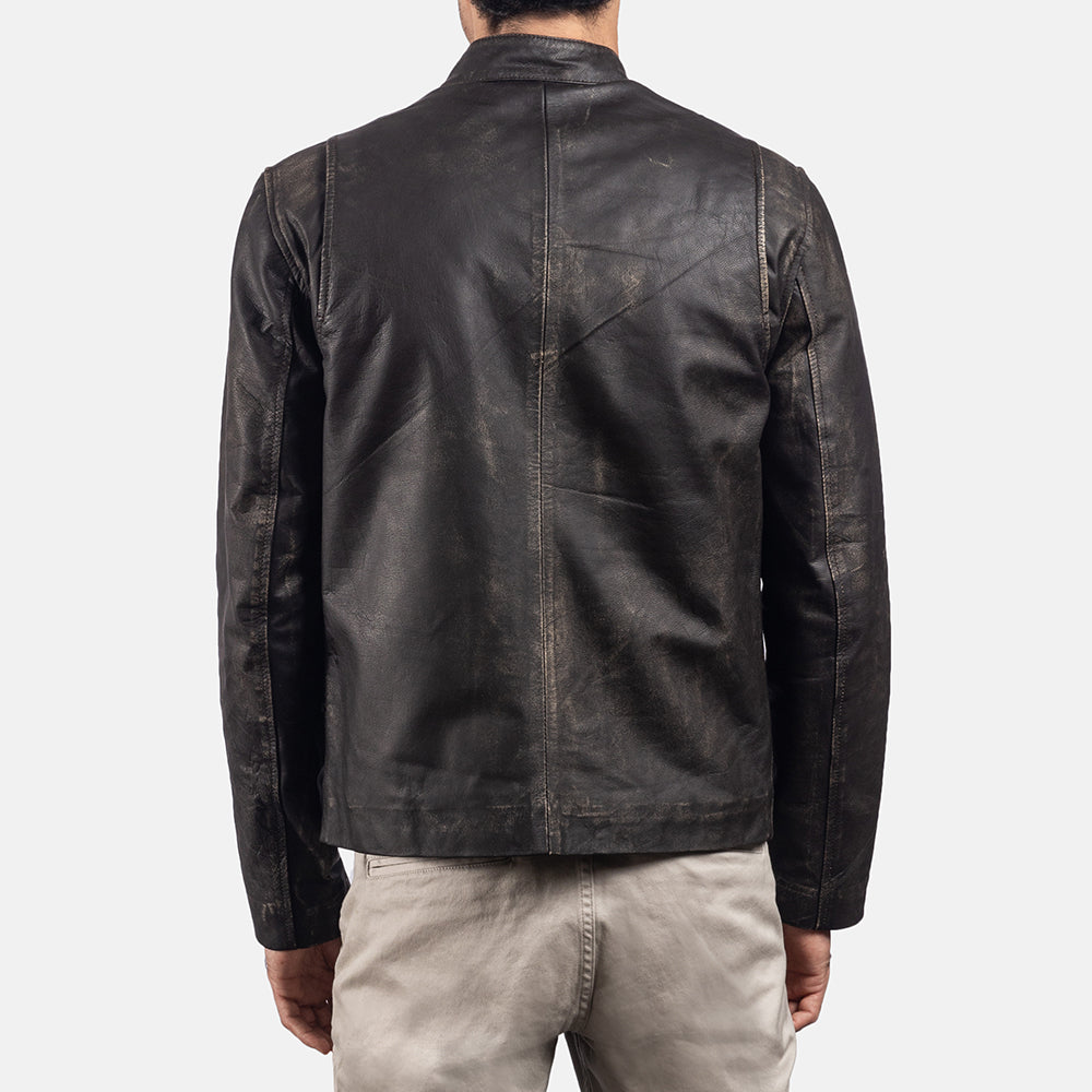 
Rustic Bikerjacka i Läder för Herr – alternate product view 5