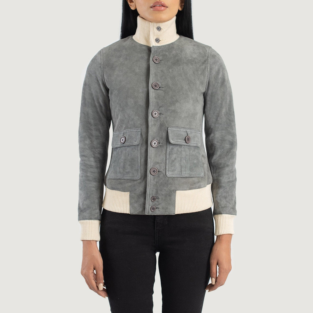 
Sasha A1 Bomberjacka i Läder för Dam – alternate product view 4