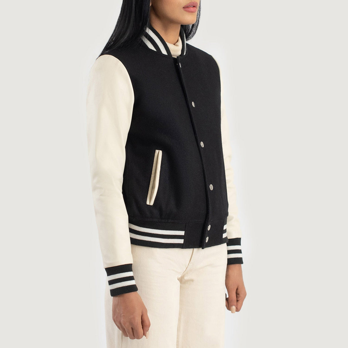 Savant Varsity Läderjacka för Dam – alternate product view 2