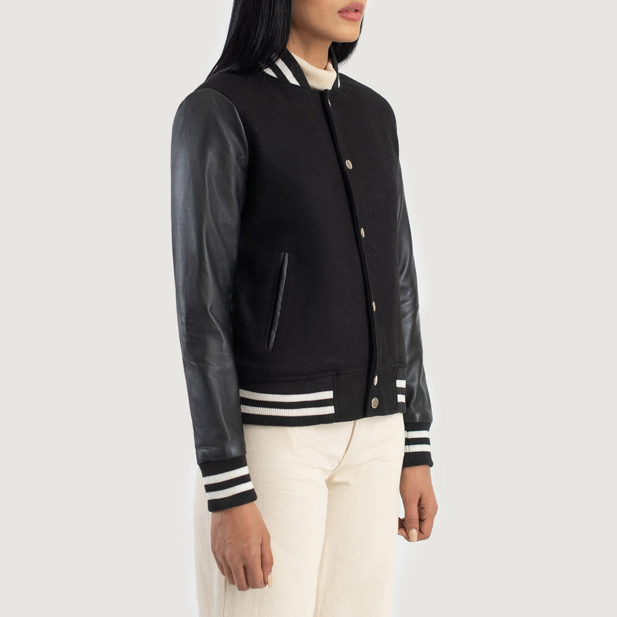 Savant Varsity Läderjacka för Dam – alternate product view 2