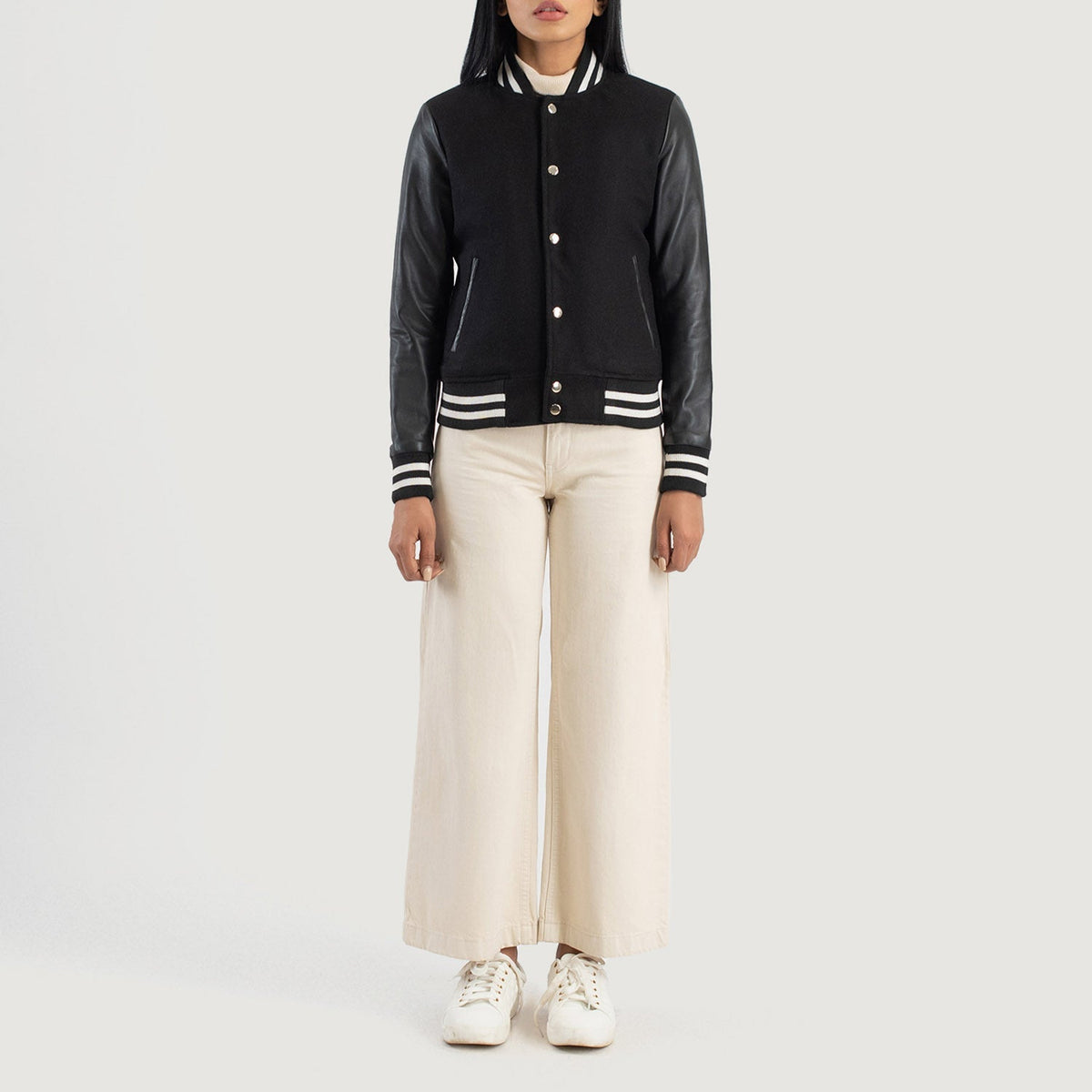 Savant Varsity Läderjacka för Dam – alternate product view 3