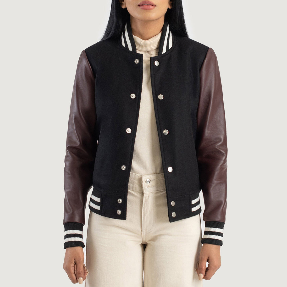 Savant Varsity Läderjacka för Dam – alternate product view 1