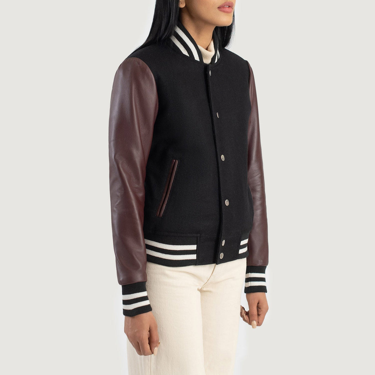 Savant Varsity Läderjacka för Dam – alternate product view 2