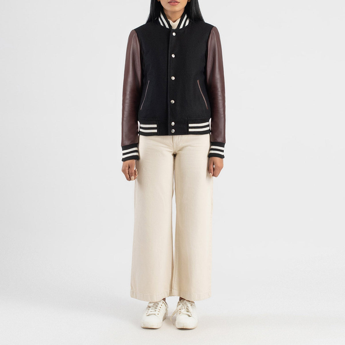 Savant Varsity Läderjacka för Dam – alternate product view 3