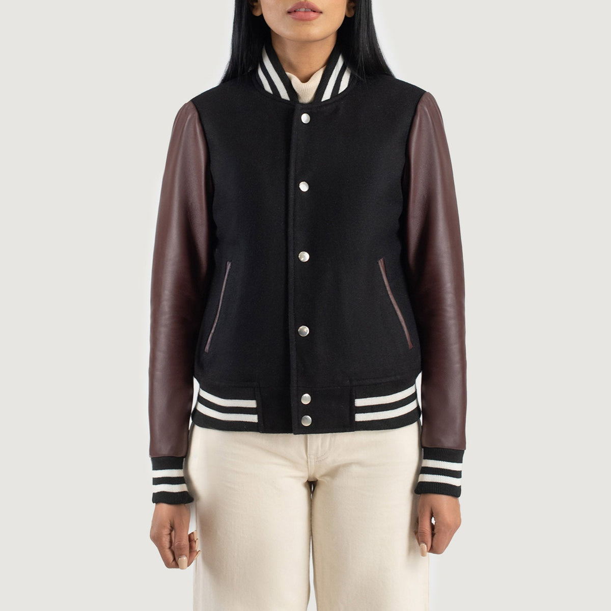 Savant Varsity Läderjacka för Dam – alternate product view 4