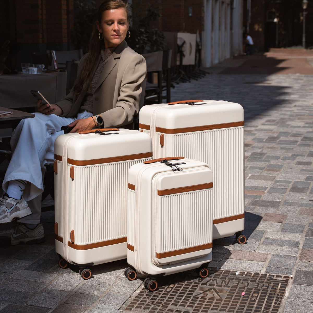 Suitcase Set Front Pocket Zuna för Dam – alternate product view 2