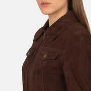 
Suzy Trucker Brun Läderjacka för Dam – alternate product view 6