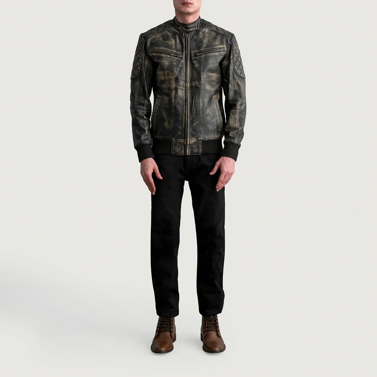 Sven Bomberjacka i Läder för Herr – alternate product view 4