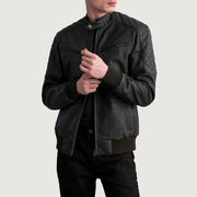 Sven Bomberjacka i Läder för Herr – alternate product view 1