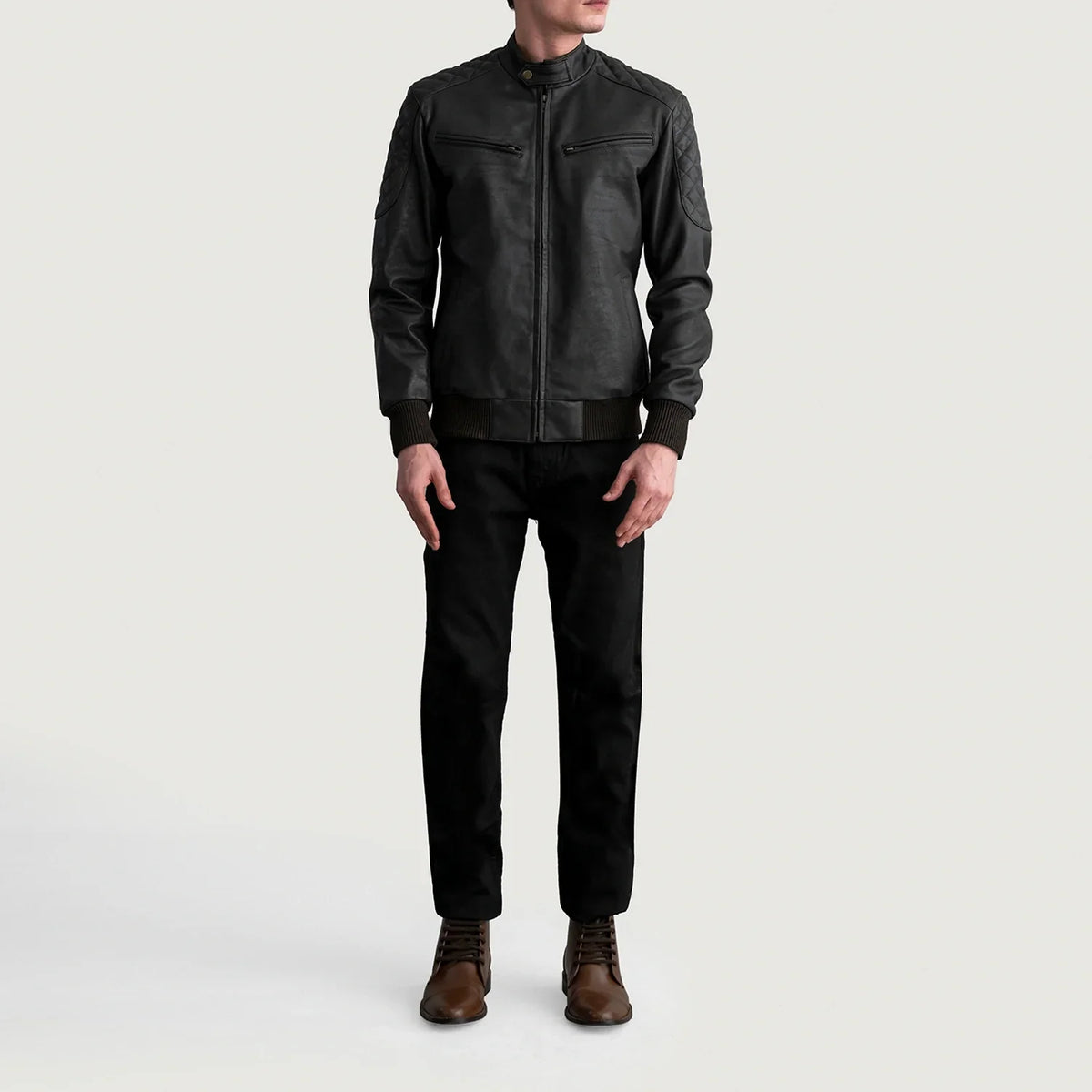 Sven Bomberjacka i Läder för Herr – alternate product view 4