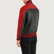
Terrance Svart Varsity Läderjacka för Herr – alternate product view 4