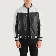 
Terrance Svart Varsity Läderjacka för Herr – alternate product view 1