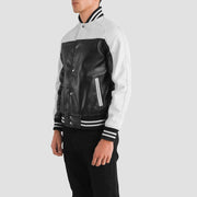 
Terrance Svart Varsity Läderjacka för Herr – alternate product view 2