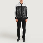 
Terrance Svart Varsity Läderjacka för Herr – alternate product view 3