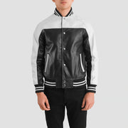 
Terrance Svart Varsity Läderjacka för Herr – alternate product view 4