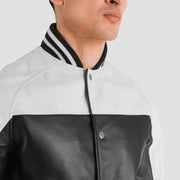 
Terrance Svart Varsity Läderjacka för Herr – alternate product view 6