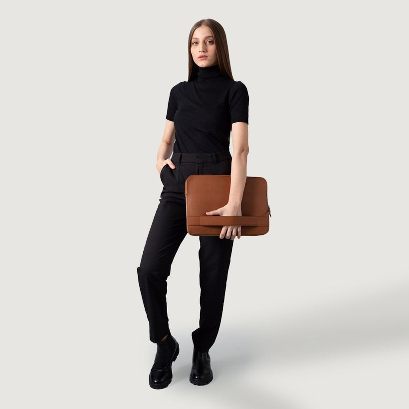 The Baxter Leather Laptop Sleeve för Dam