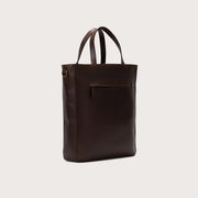 
The Poet Vintage Brown Leather Tote Bag For Men & Women - Strukturerad sidoprofil med bälgdjup och volym
