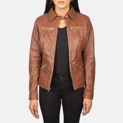 Tomachi Red Läderjacka för Dam – alternate product view 1