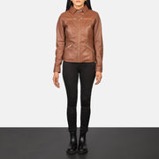 Tomachi Red Läderjacka för Dam – alternate product view 3