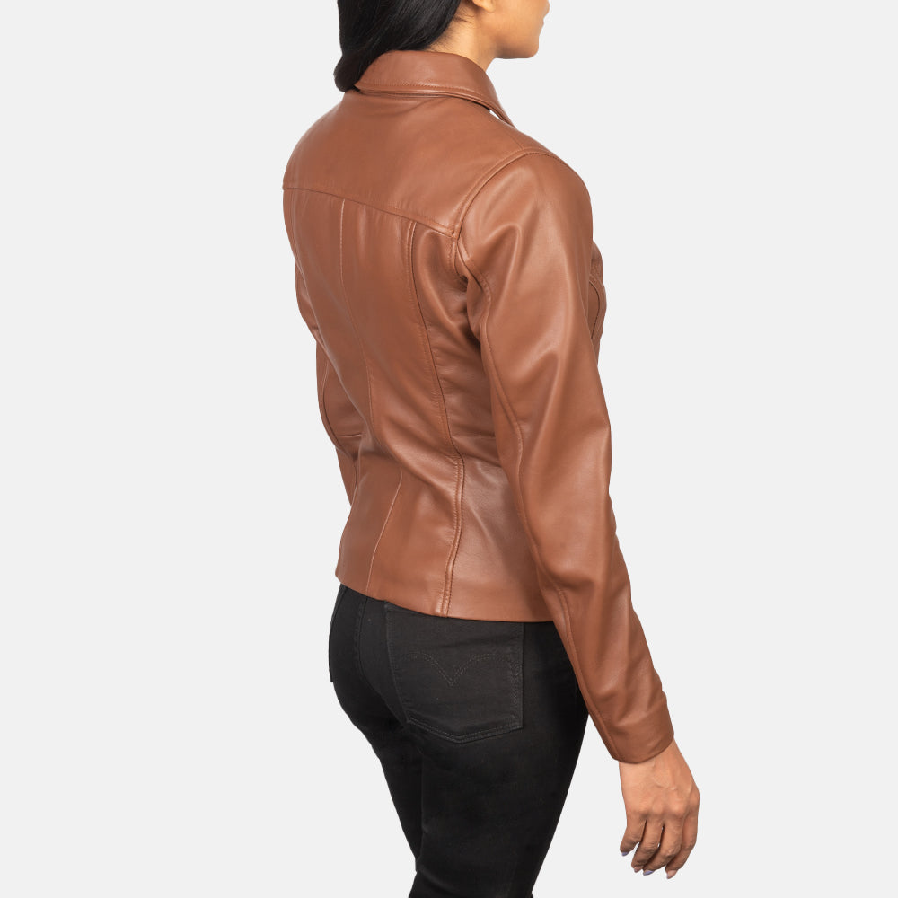 Tomachi Red Läderjacka för Dam – alternate product view 5