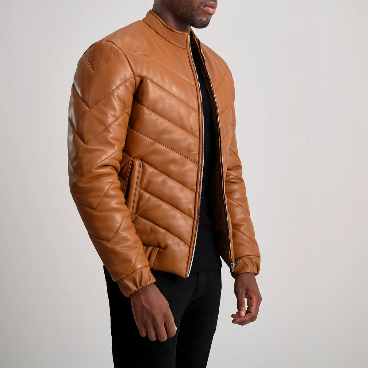 Travis Läderjacka för Herr – alternate product view 2